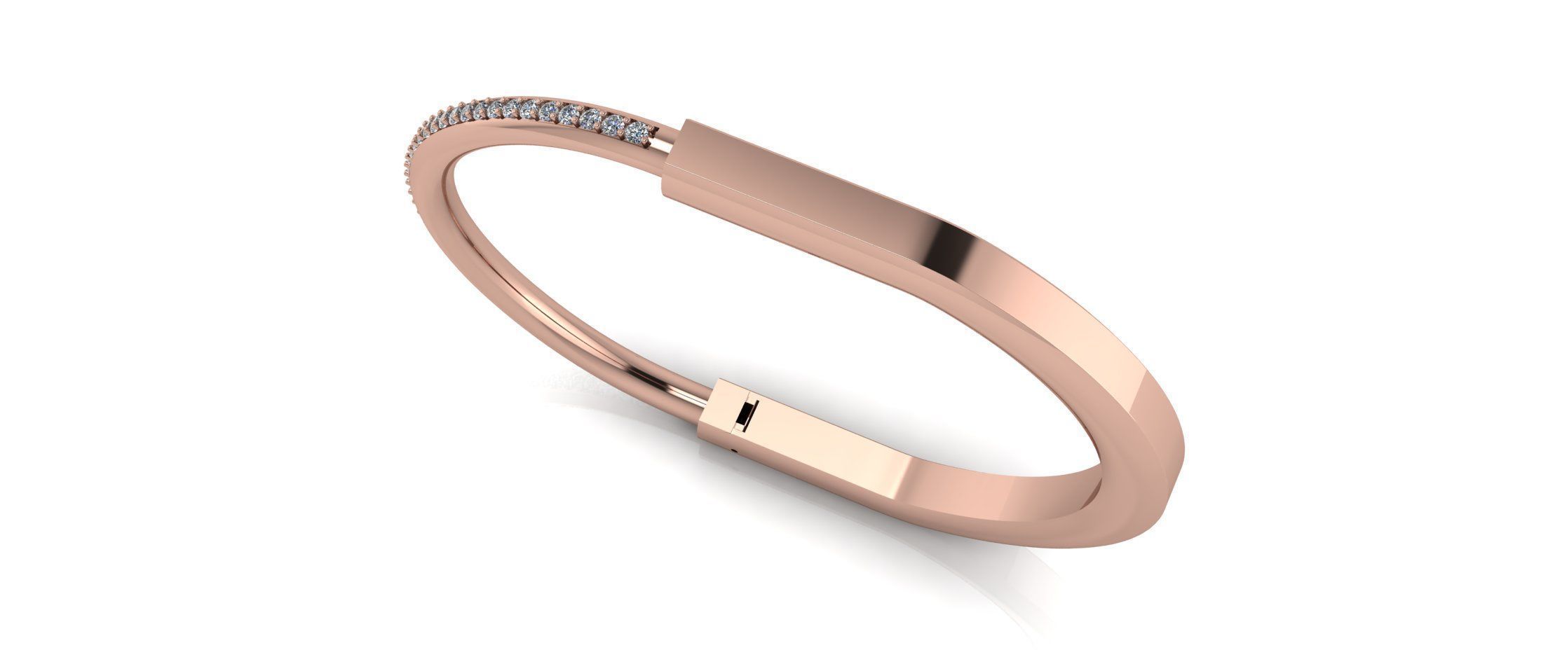 Lock Bracelet Size 20 3D print model_9