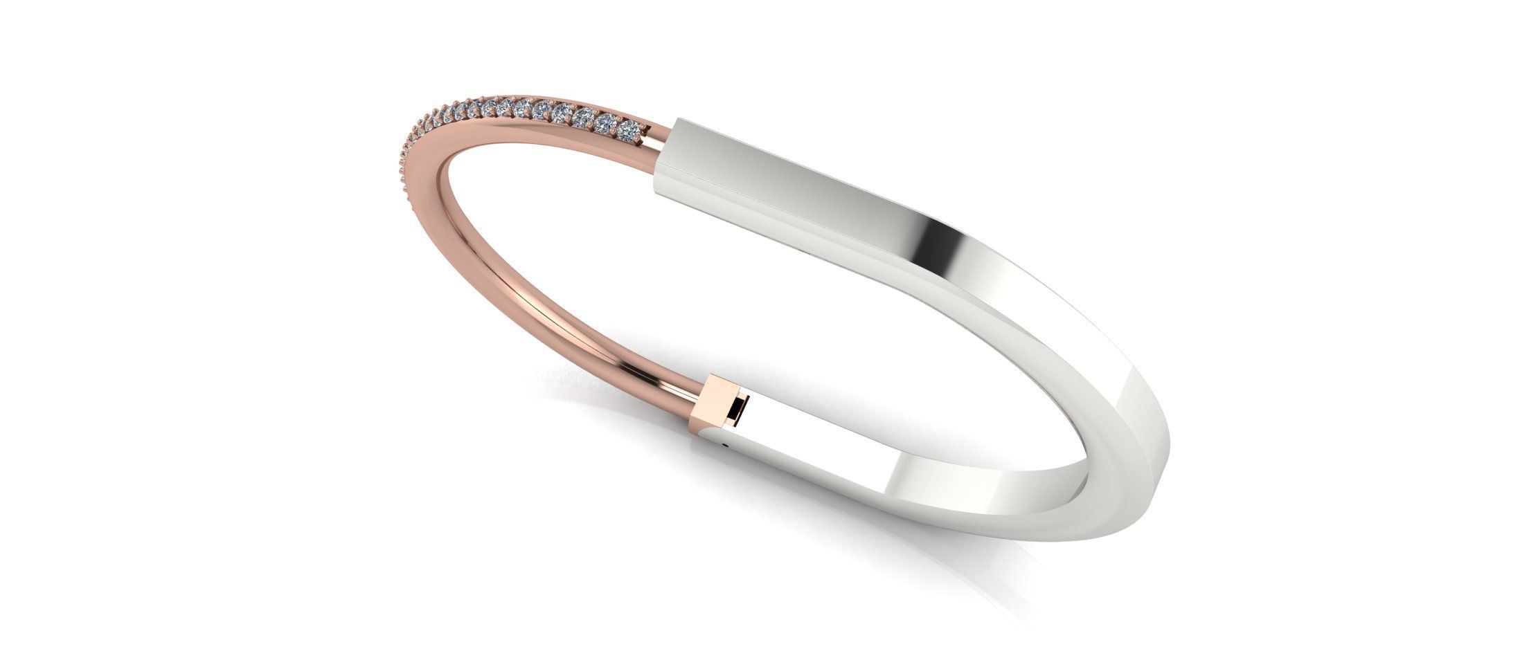 Lock Bracelet Size 20 3D print model_5