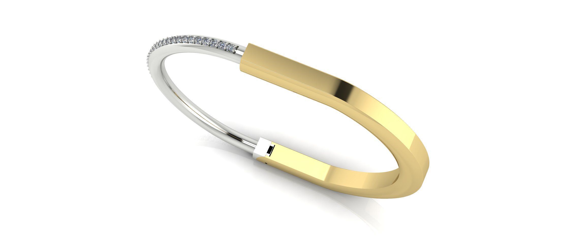 Lock Bracelet Size 20 3D print model_1
