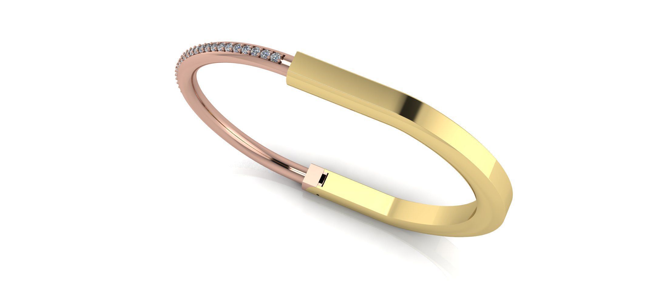 Lock Bracelet Size 20 3D print model_3