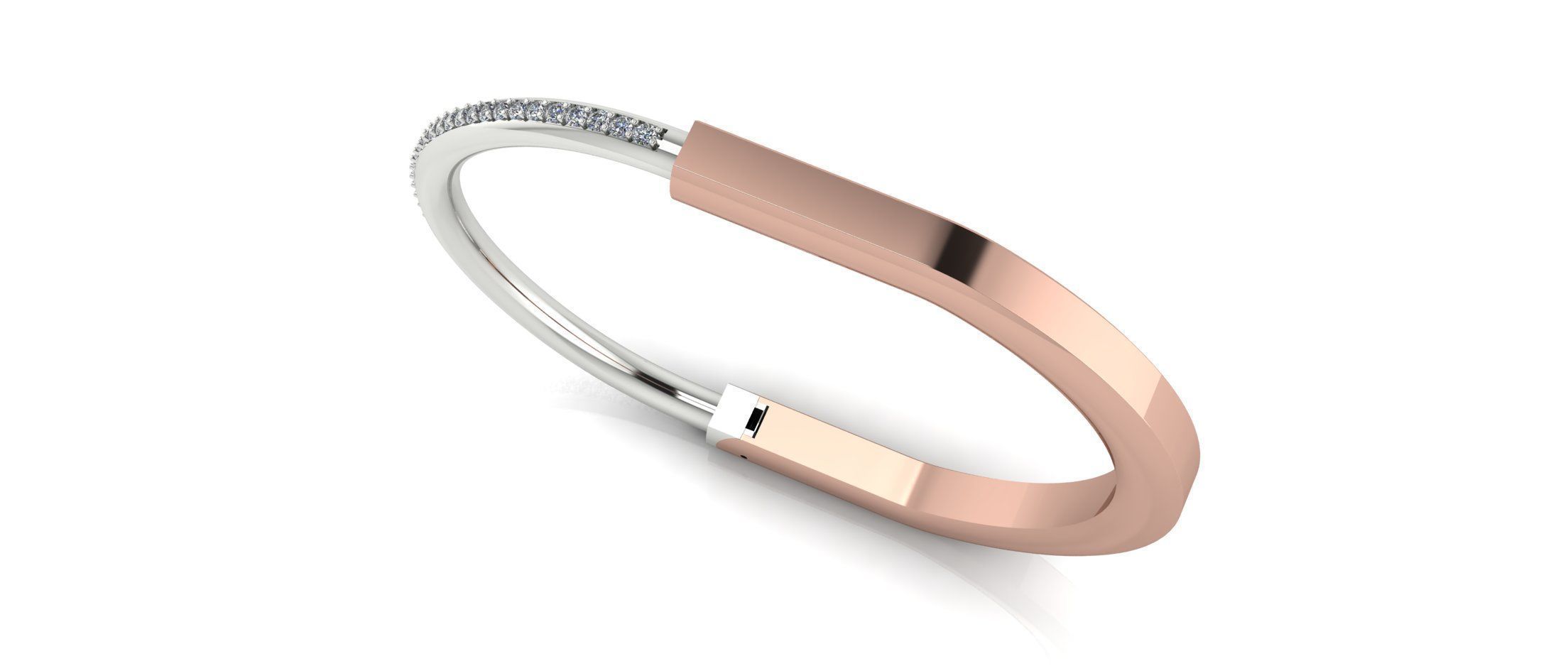 Lock Bracelet Size 19 3D print model_6