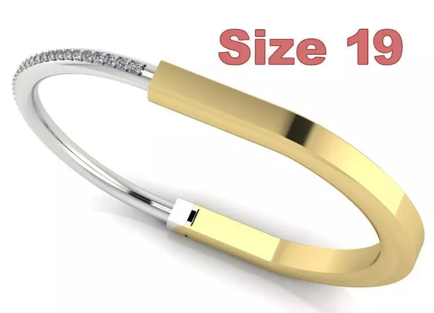 Lock Bracelet Size 19 3D print model_0