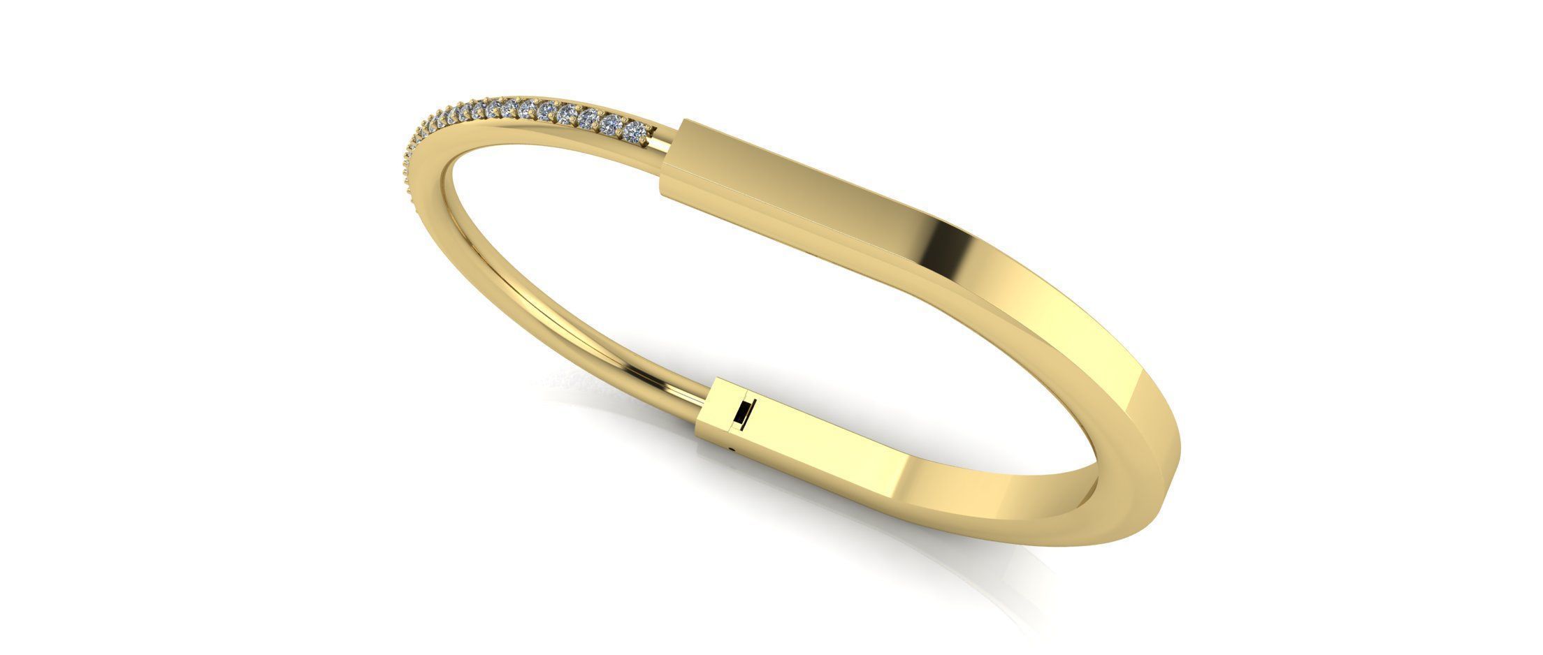 Lock Bracelet Size 19 3D print model_7