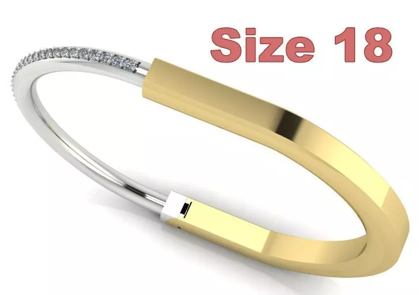 Lock Bracelet Size 18 3D print model_0