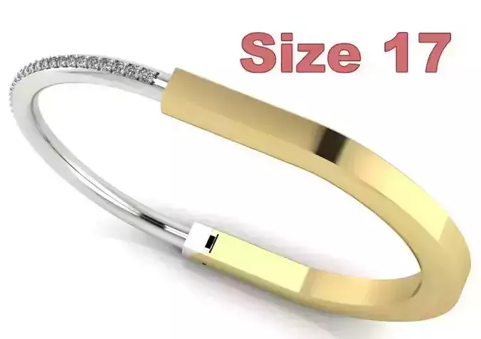 Lock Bracelet Size 17 3D print model