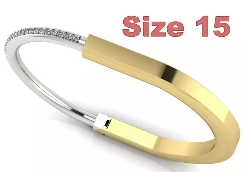 Lock Bracelet Size 15 3D print model_0