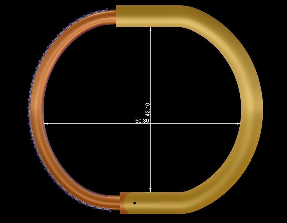 Lock Bracelet Size 15 3D print model_14