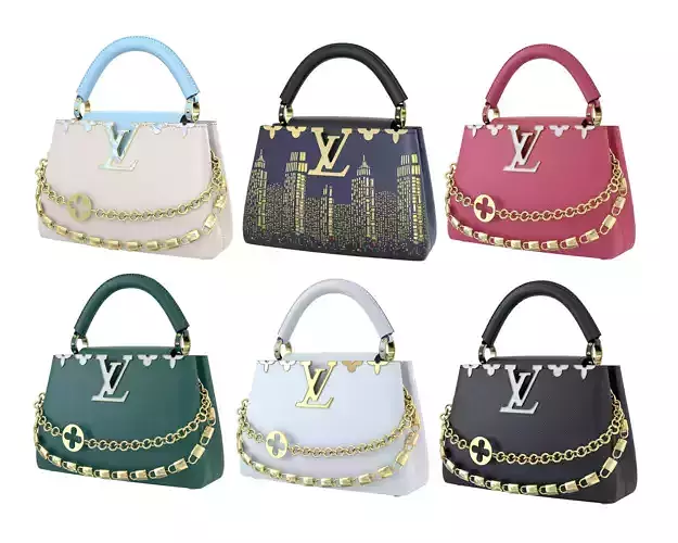 Louis Vuitton Capucines Mini Bag 3D Model Collection
