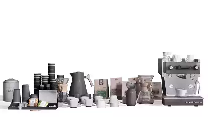 Set for Coffee Shop 3D model