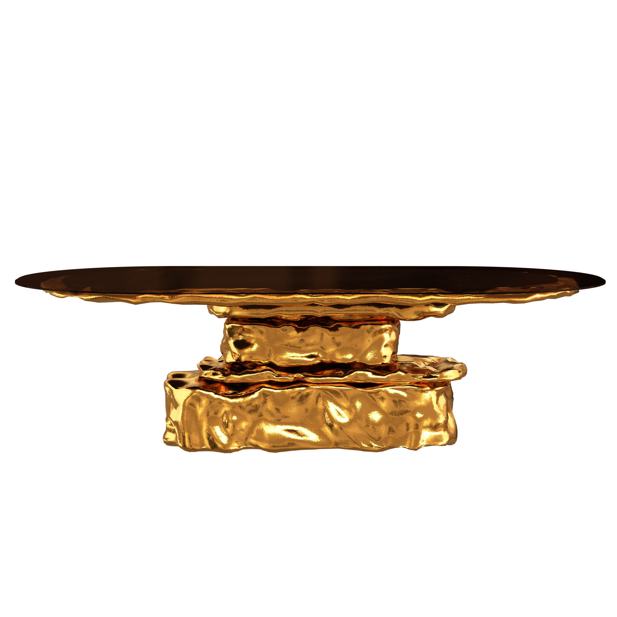 Arena Row Dining Table Low-poly 3D model_1