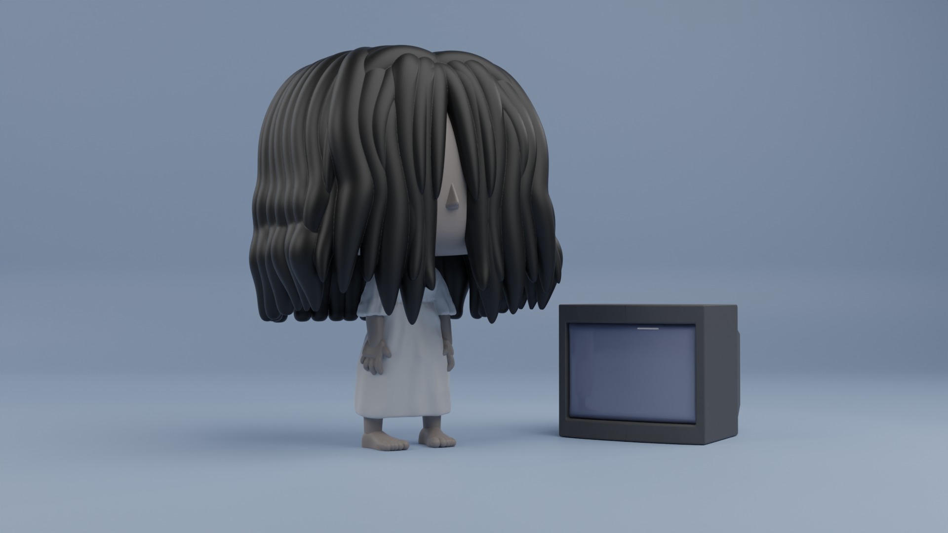 Samara Morgan funko pop from the  The Ring film series 3D print model_4