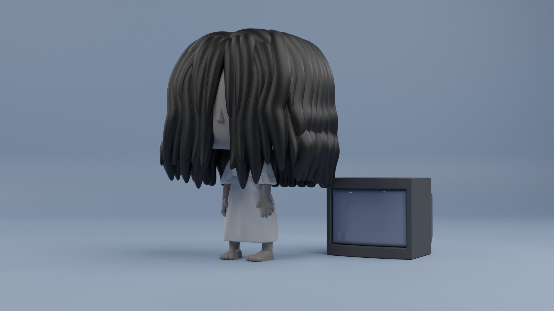 Samara Morgan funko pop from the  The Ring film series 3D print model_3