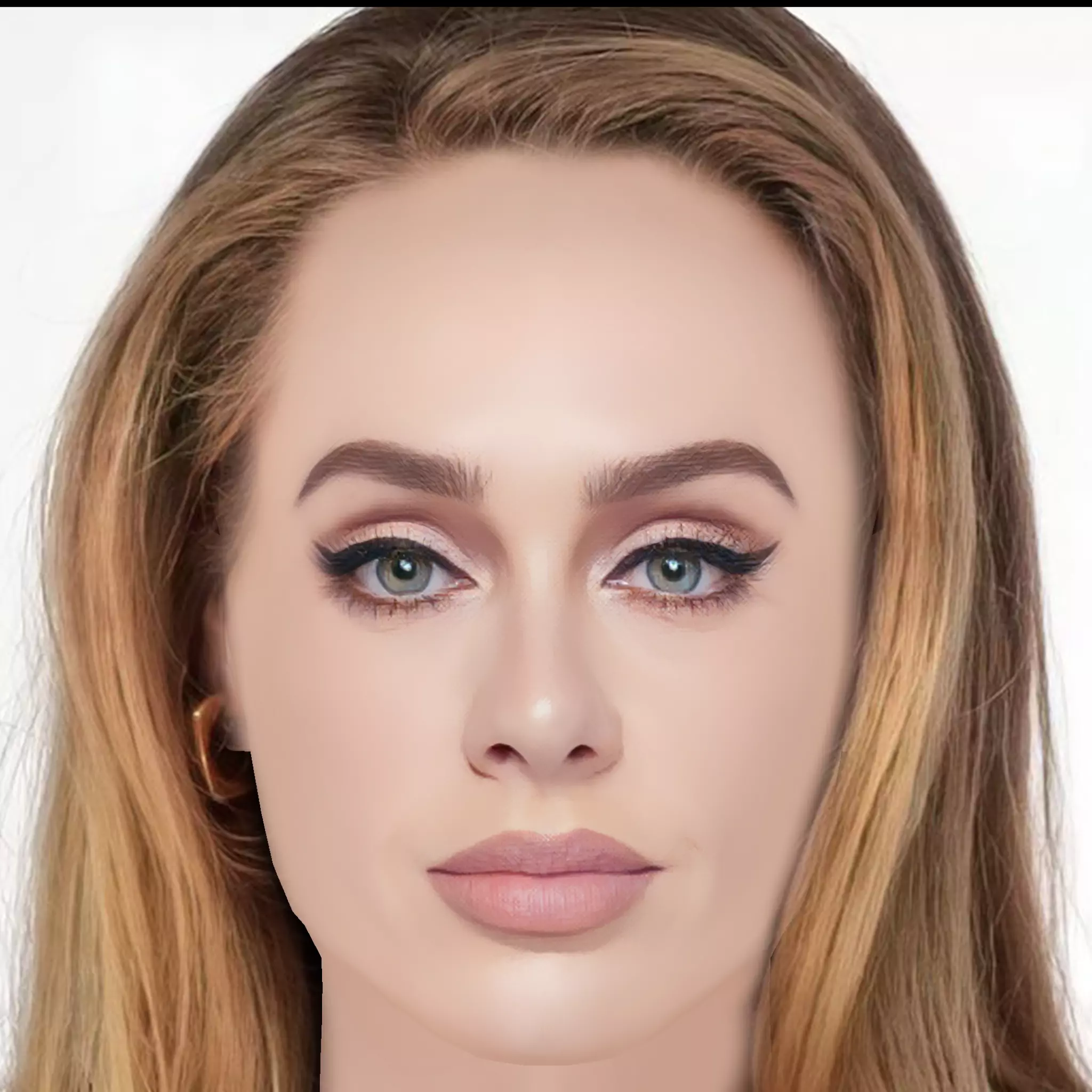 Adele Head - No Hair - Low poly head for game Low-poly 3D model_0