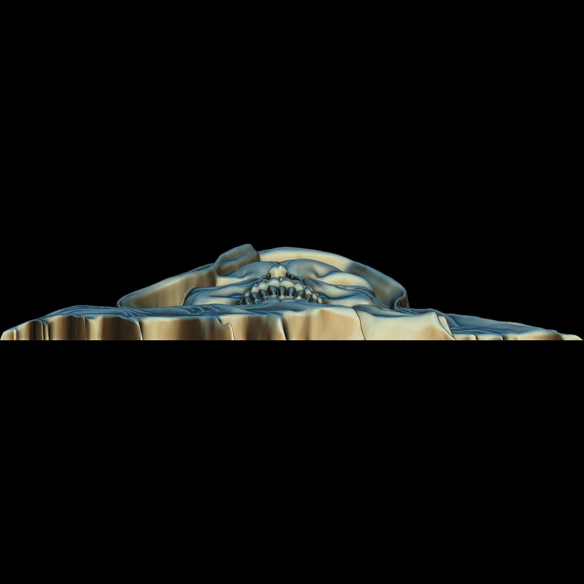 Skull of the Deathbringer No2 STL file for 3d Printing or CNC 3D print model_11