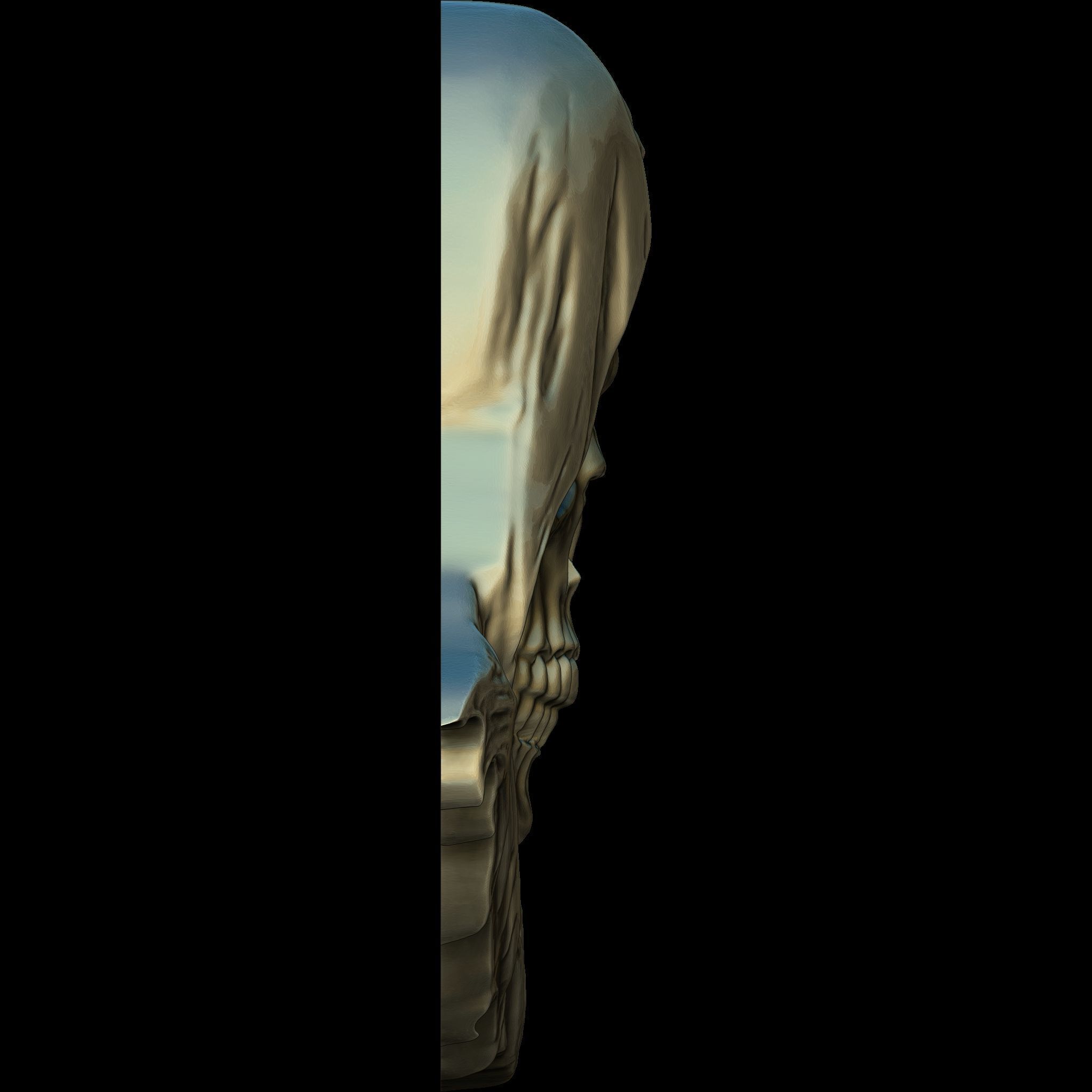 Skull of the Deathbringer No2 STL file for 3d Printing or CNC 3D print model_8