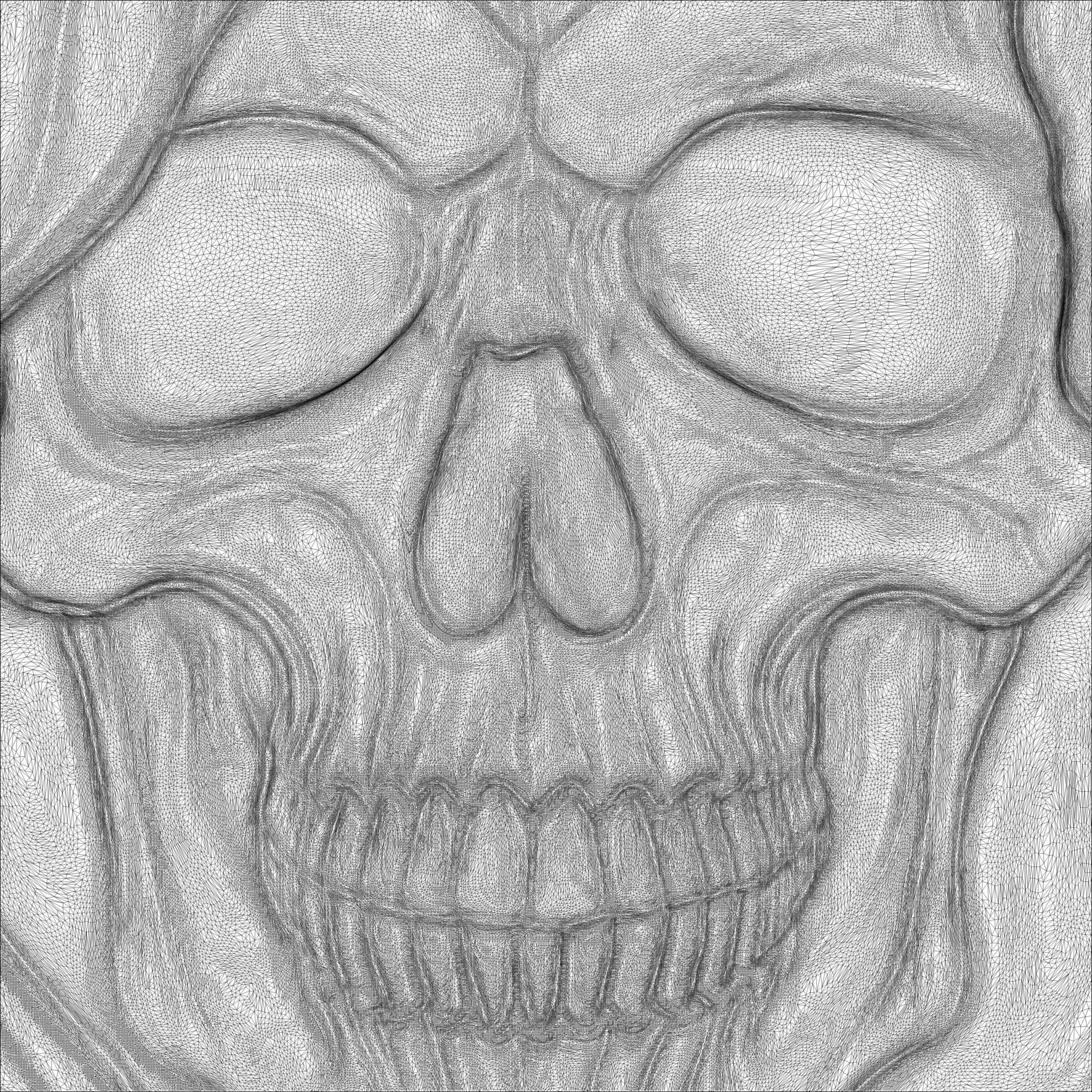 Skull of the Deathbringer No2 STL file for 3d Printing or CNC 3D print model_16