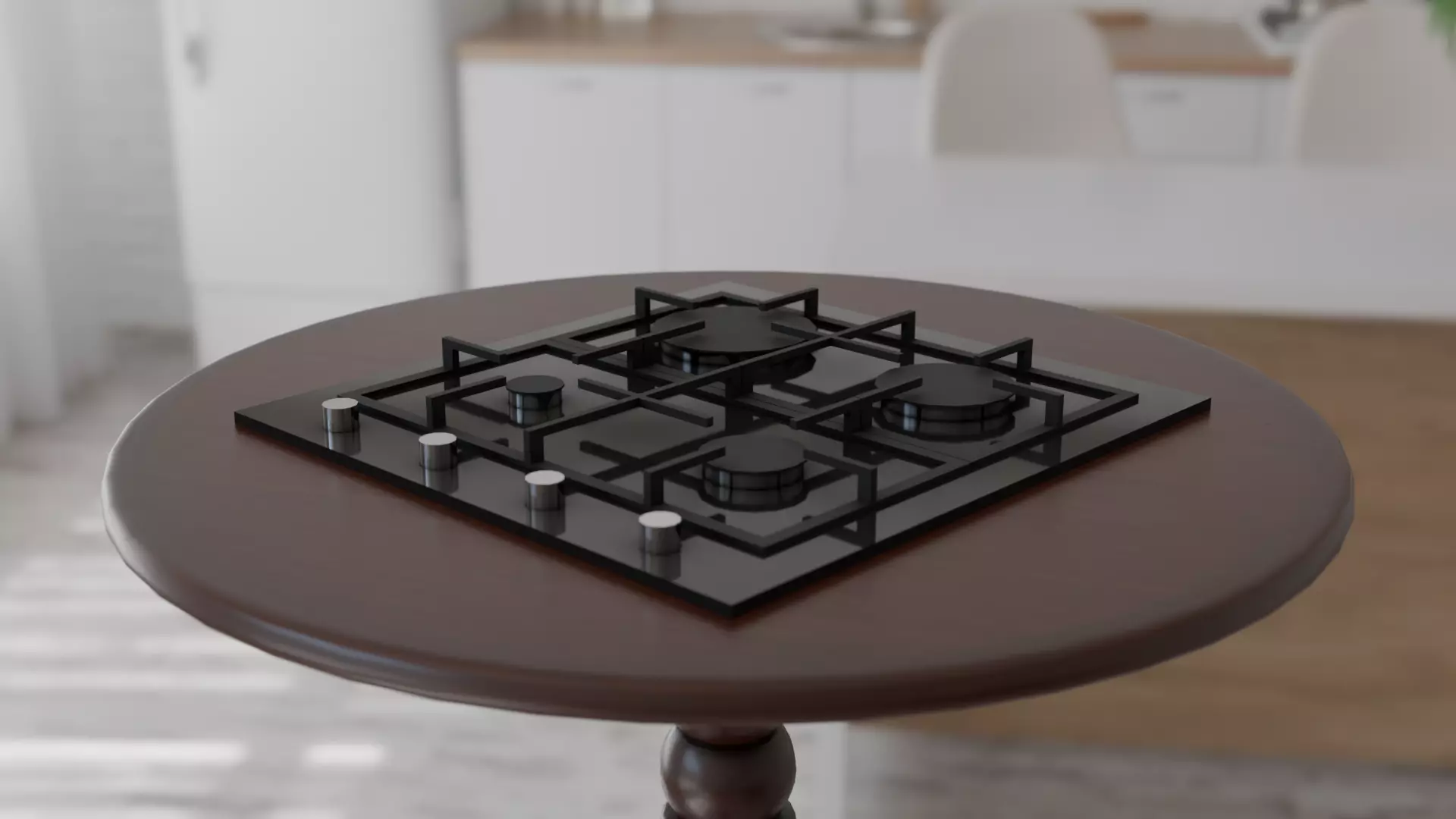 Gas Stove 3D Model Low-poly 3D model