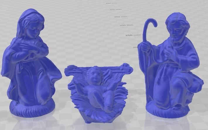 MANGER PESEBRE ROMANO XMAMS - wise man marie josue CHRISTMAS 3D print model_1