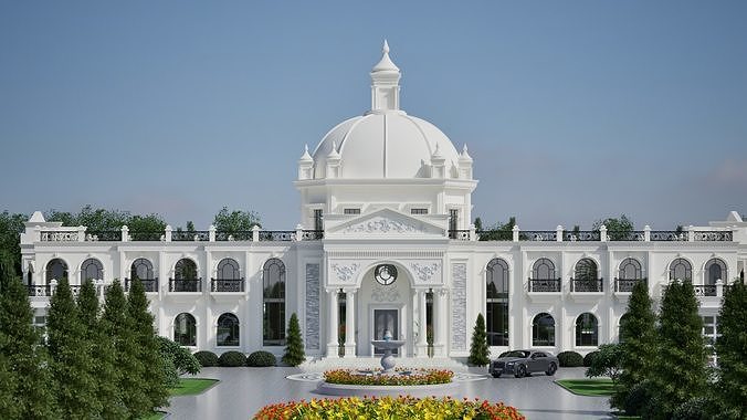 Classic Grand palace house 3D model 2