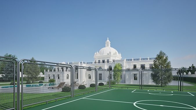 Classic Grand palace house 3D model 6