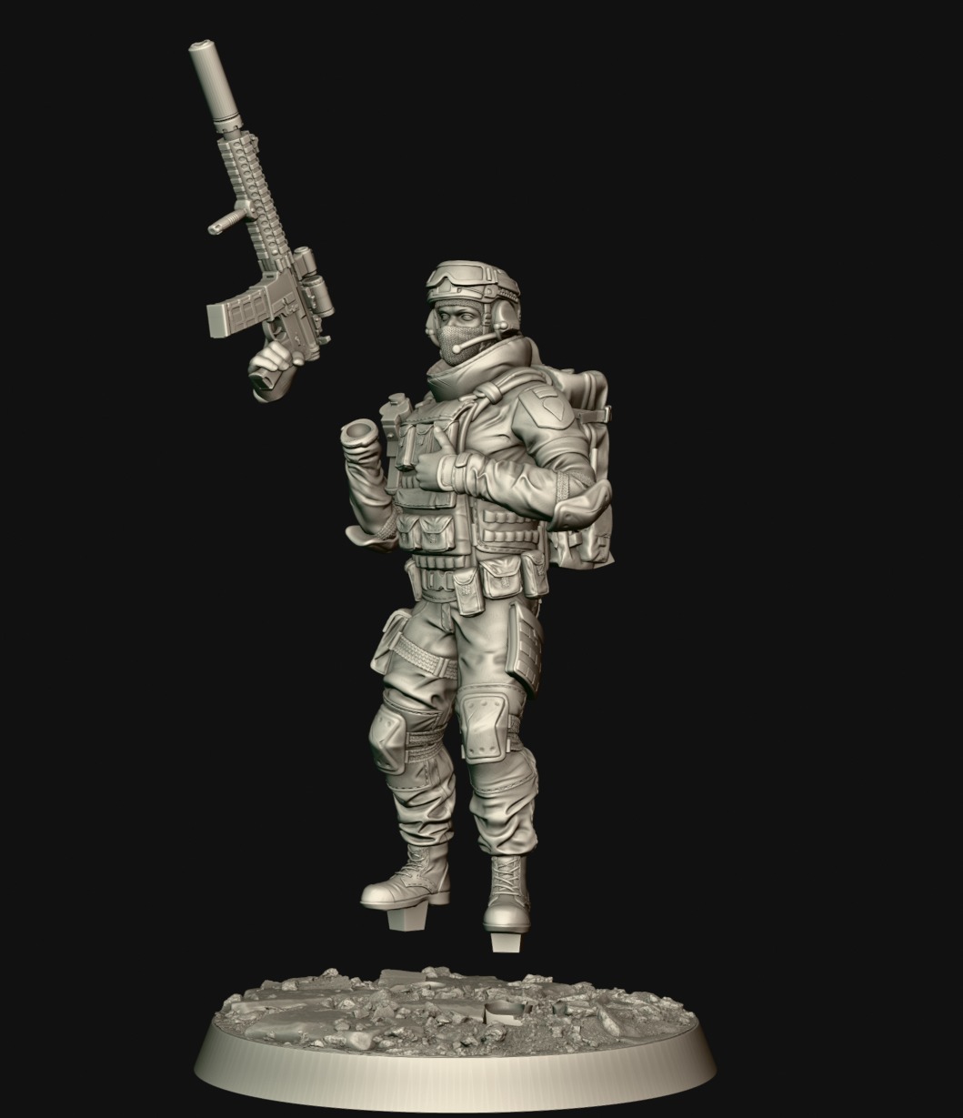 soldieri 3D print model_9