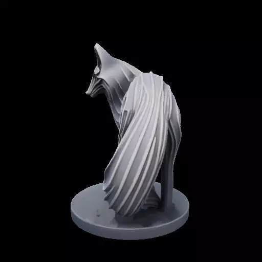 Abstract Layered Fox Sculpture 3D print model_17