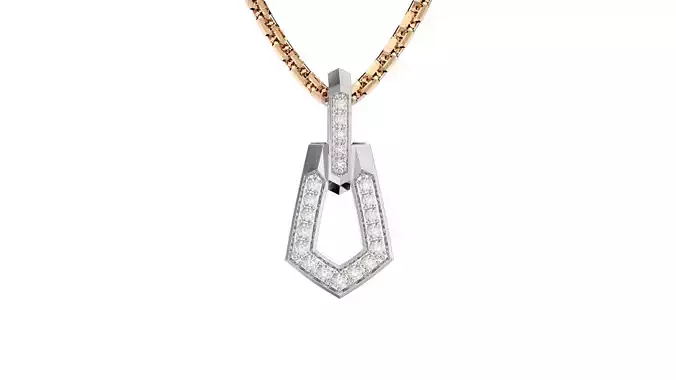 Gold pendant chains P30 3D print model