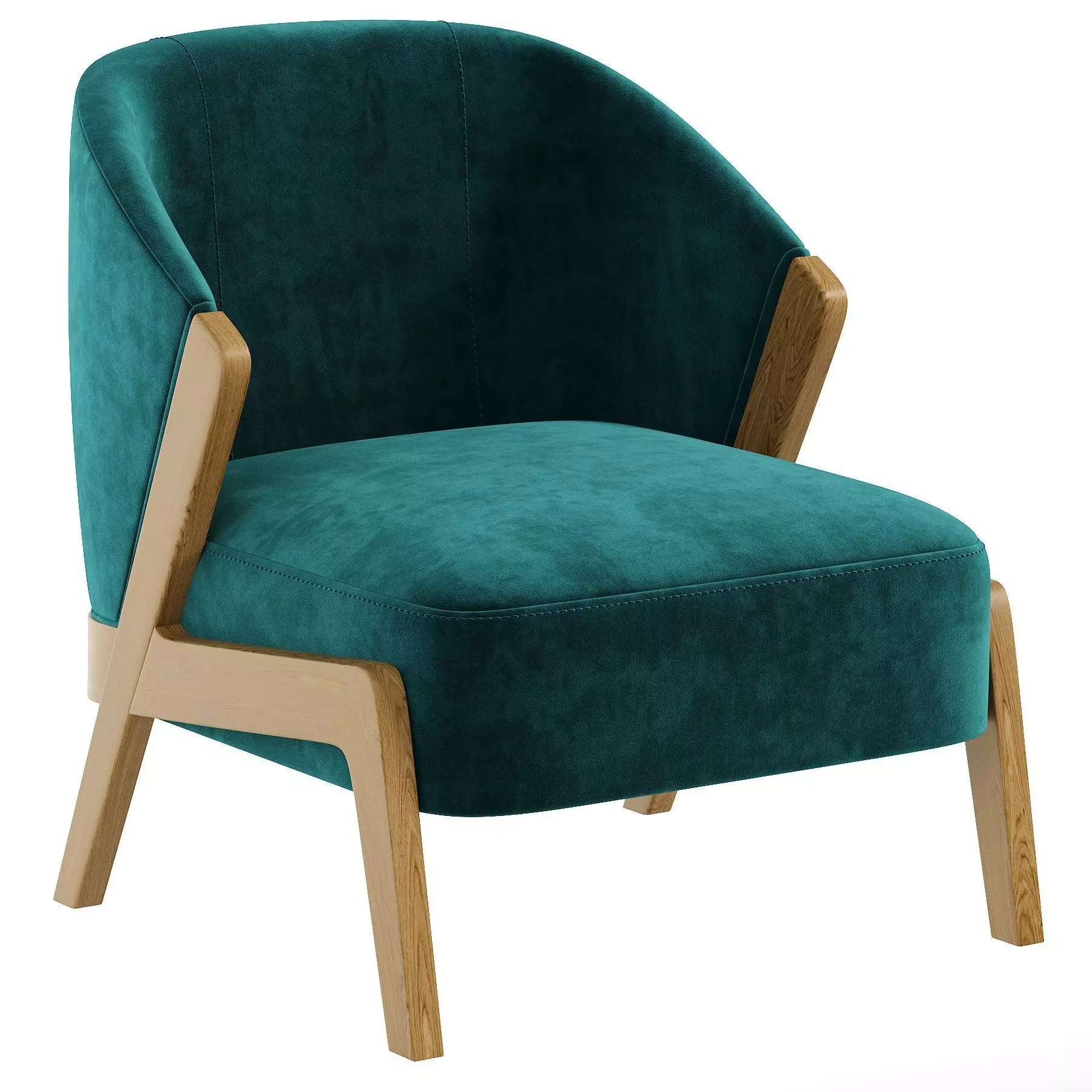 Bronx Frame Fine Chenille Moss Green 3D model