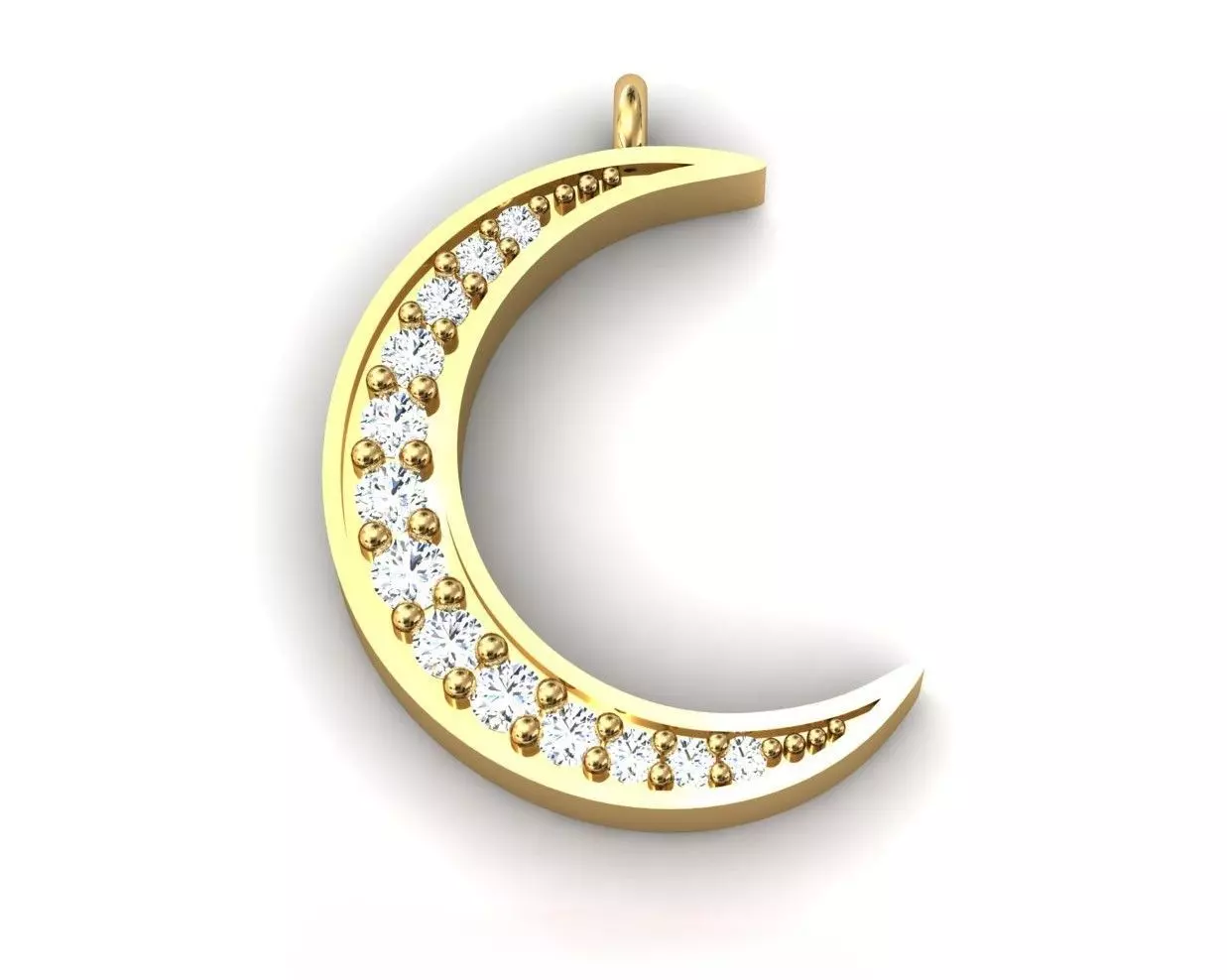 Crescent moon design neck pendant Free 3D print model