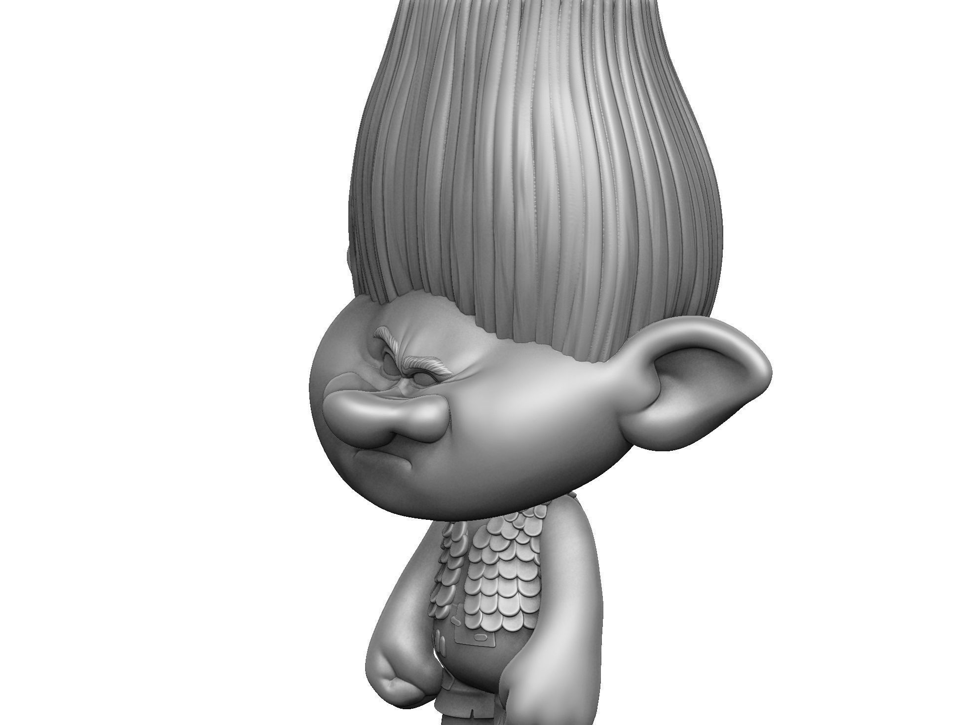 Troll Poppy sings to angry Branch FOR 3D PRINT STL 3D print model_17