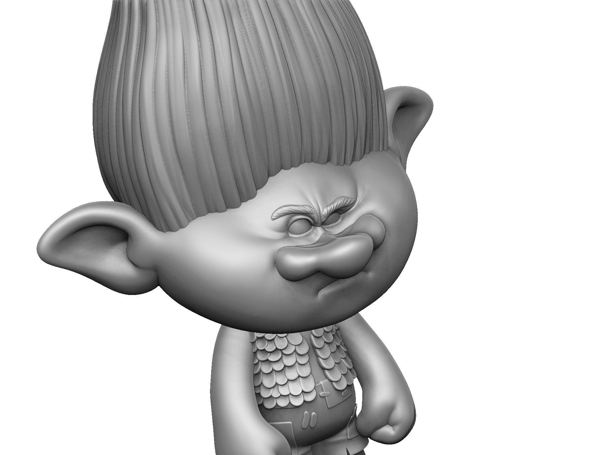 Troll Poppy sings to angry Branch FOR 3D PRINT STL 3D print model_18