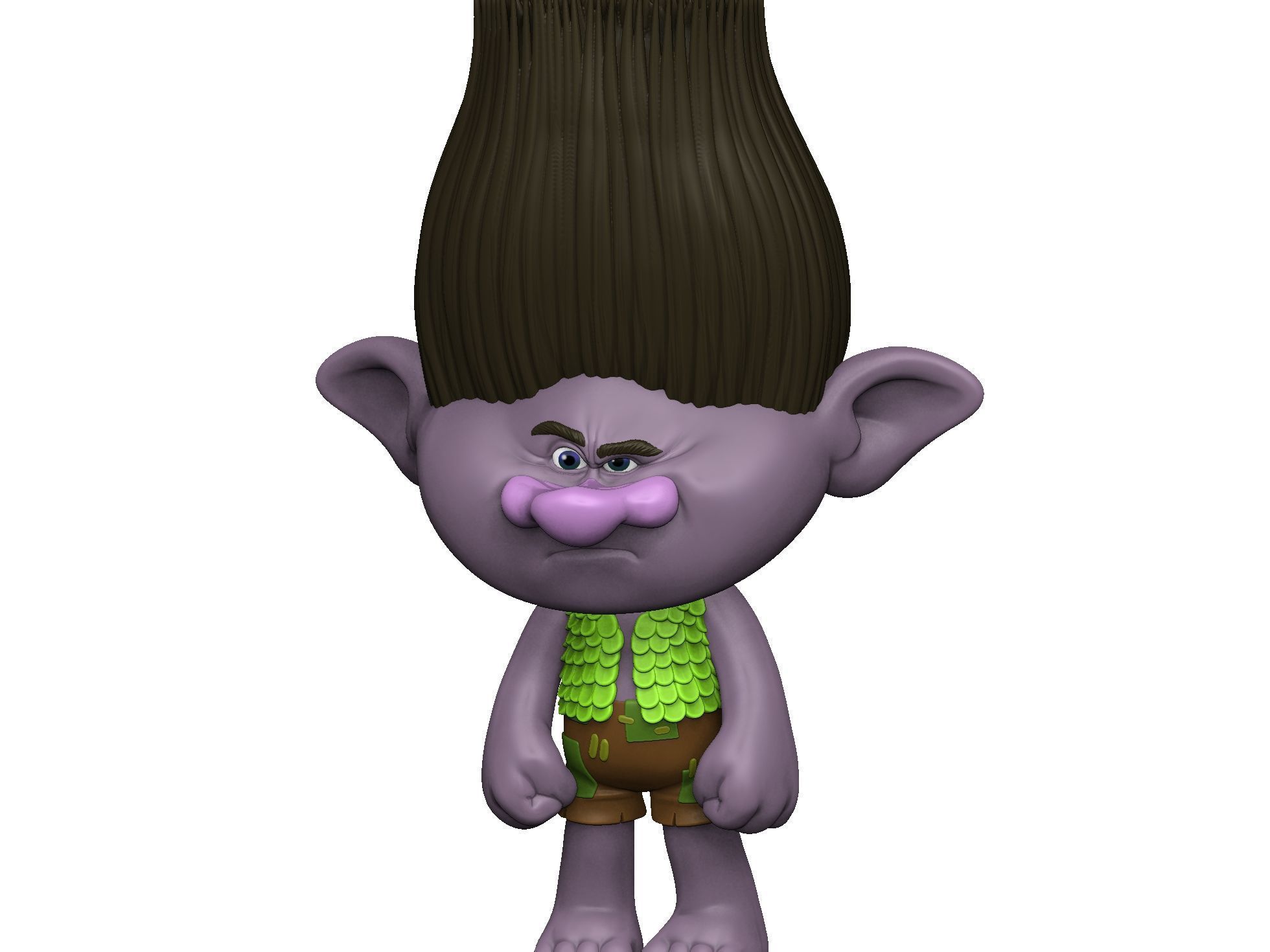 Troll Poppy sings to angry Branch FOR 3D PRINT STL 3D print model_10