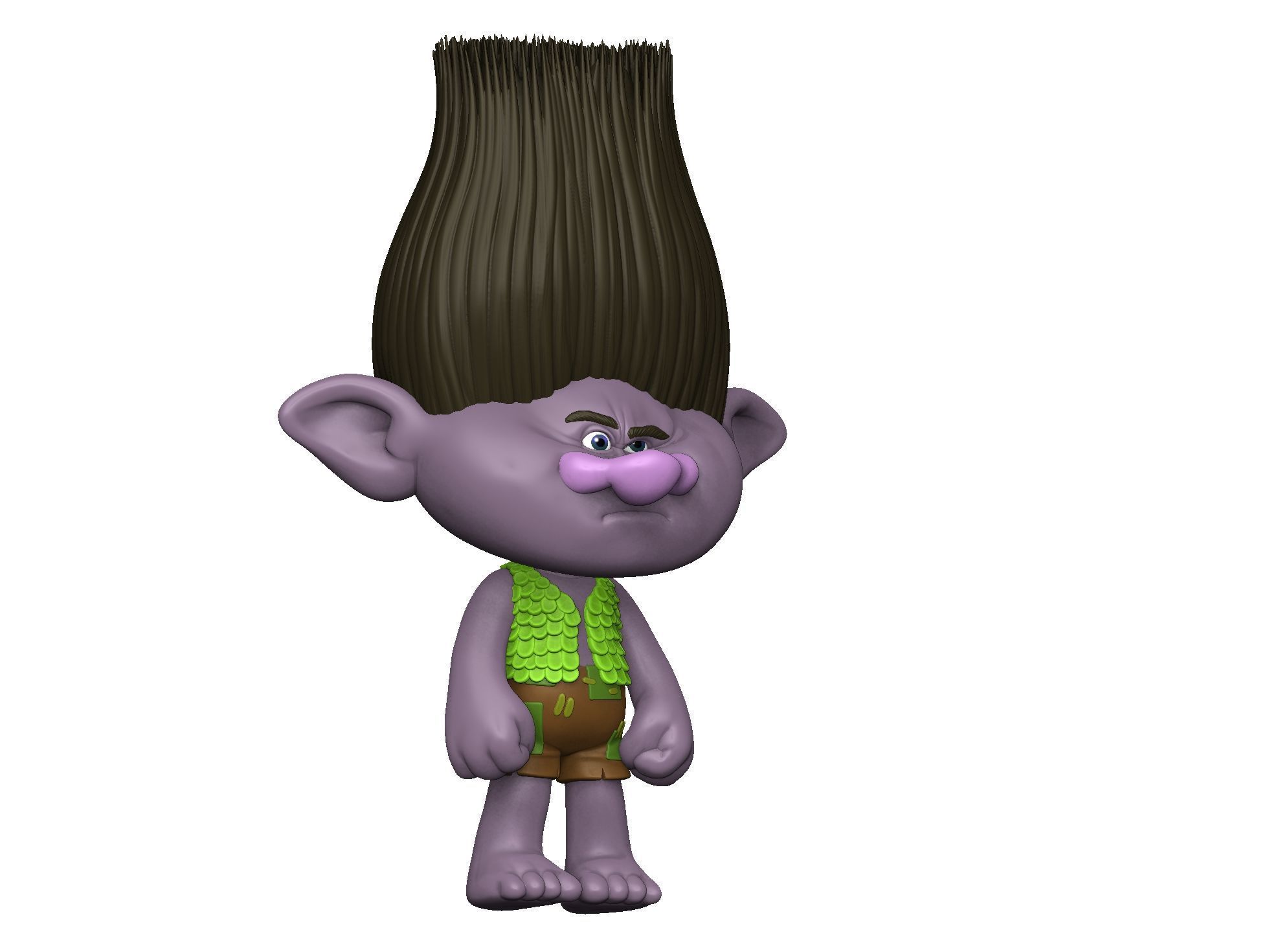 Troll Poppy sings to angry Branch FOR 3D PRINT STL 3D print model_12