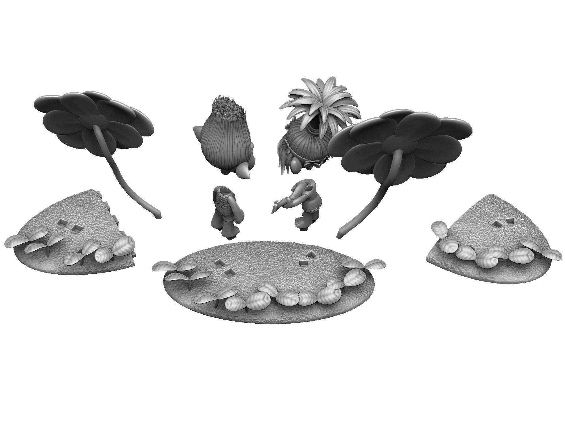 Troll Poppy sings to angry Branch FOR 3D PRINT STL 3D print model_27