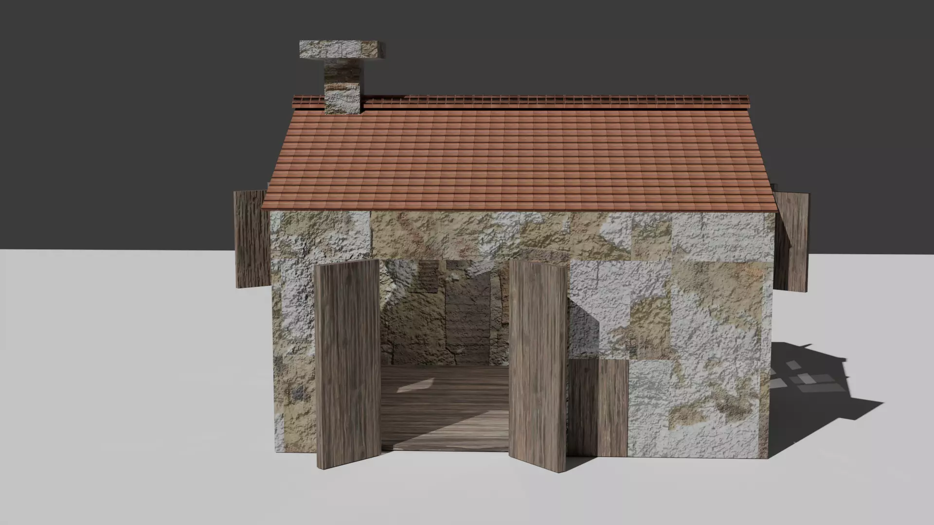 Rustic Cottage 3D Model with High-Quality Textures Free low-poly 3D model_0