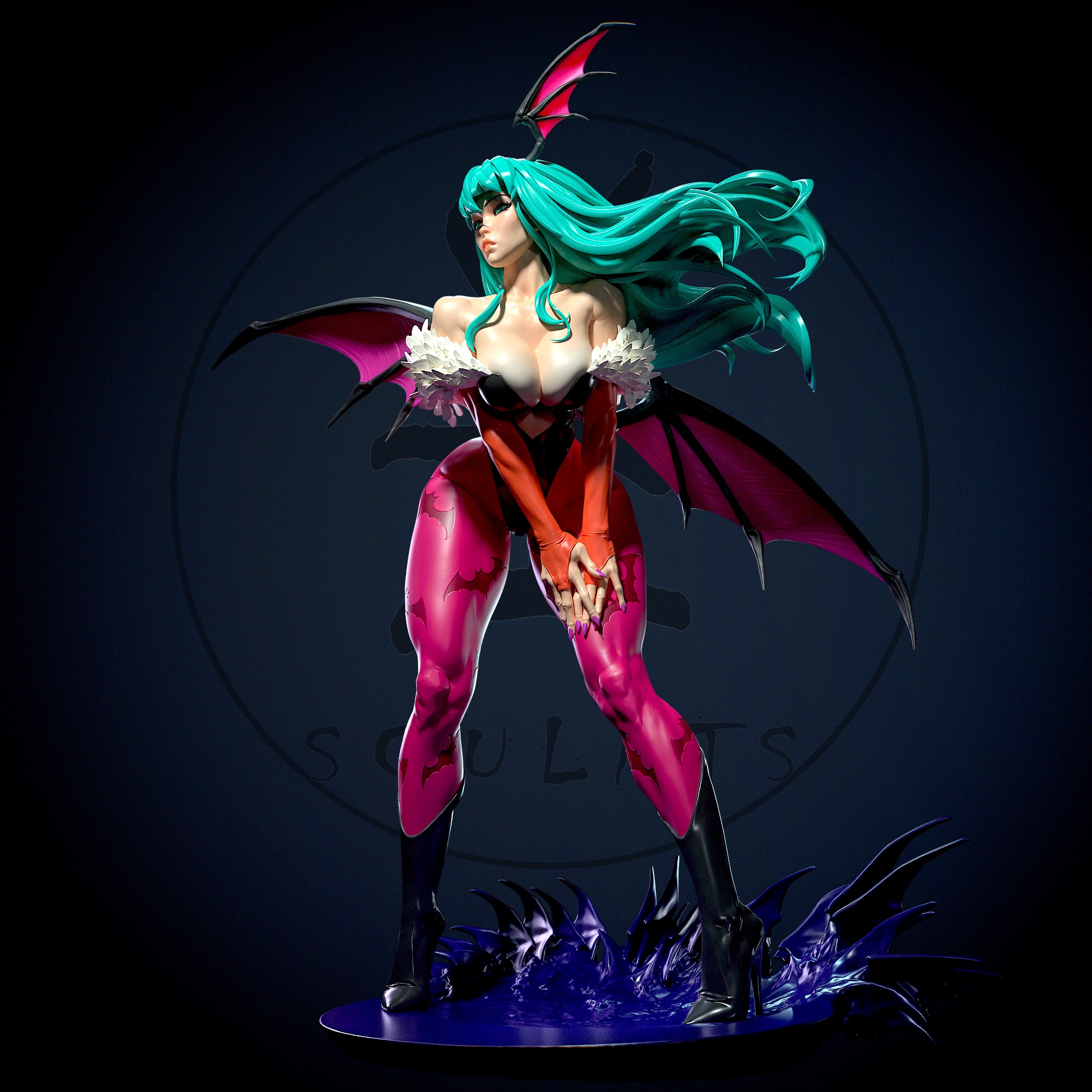 Morrigan with NSFW 3D print model_7