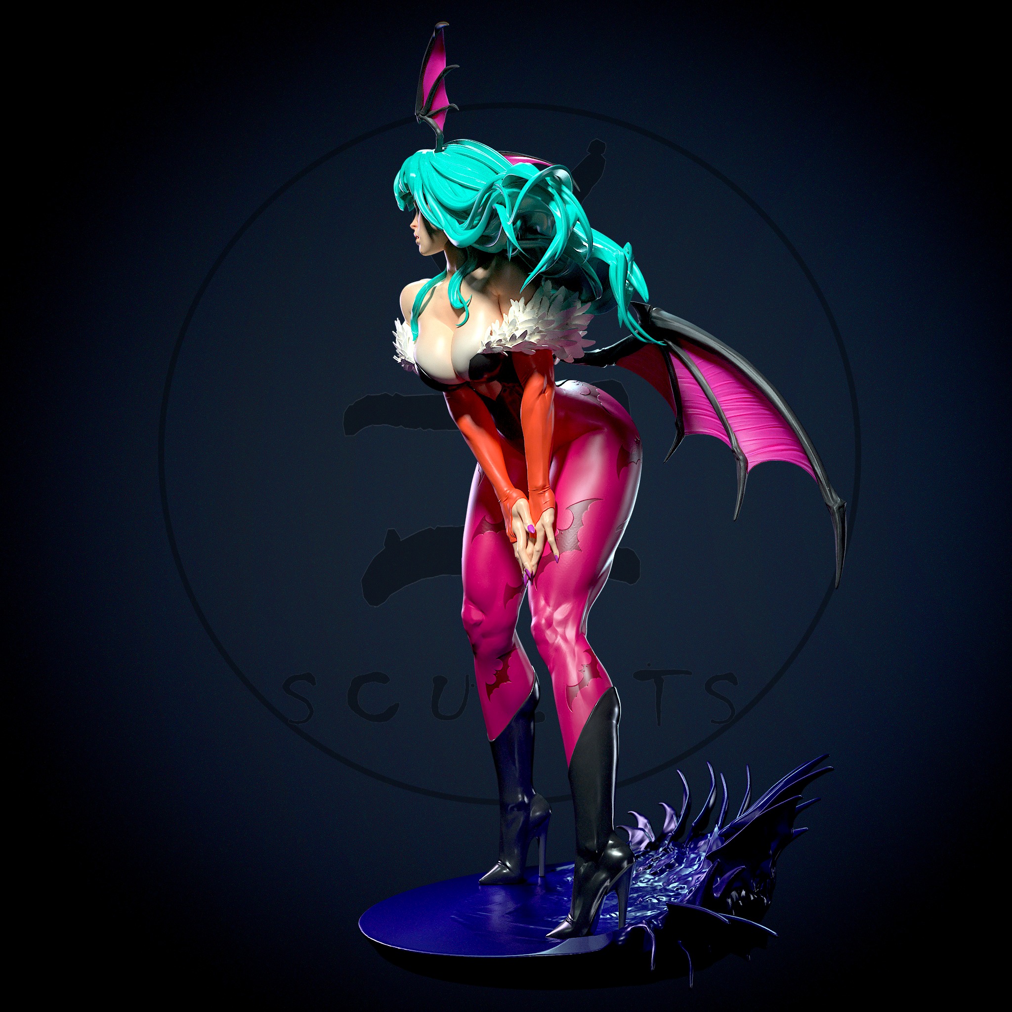 Morrigan with NSFW 3D print model_6
