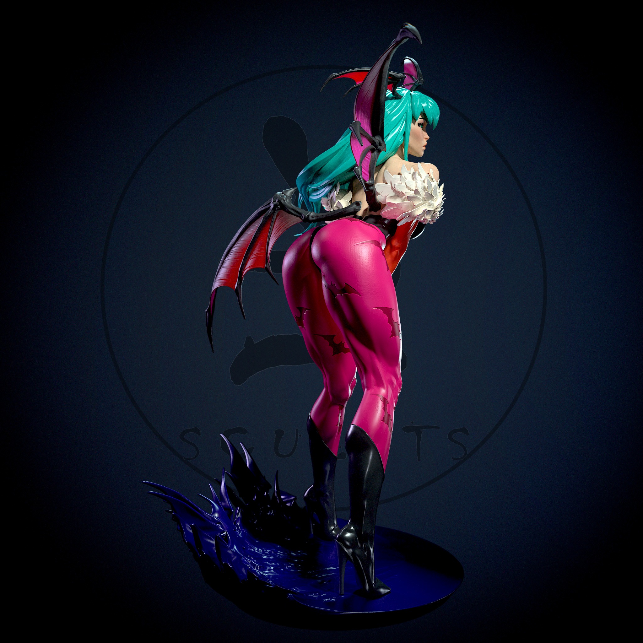 Morrigan with NSFW 3D print model_3