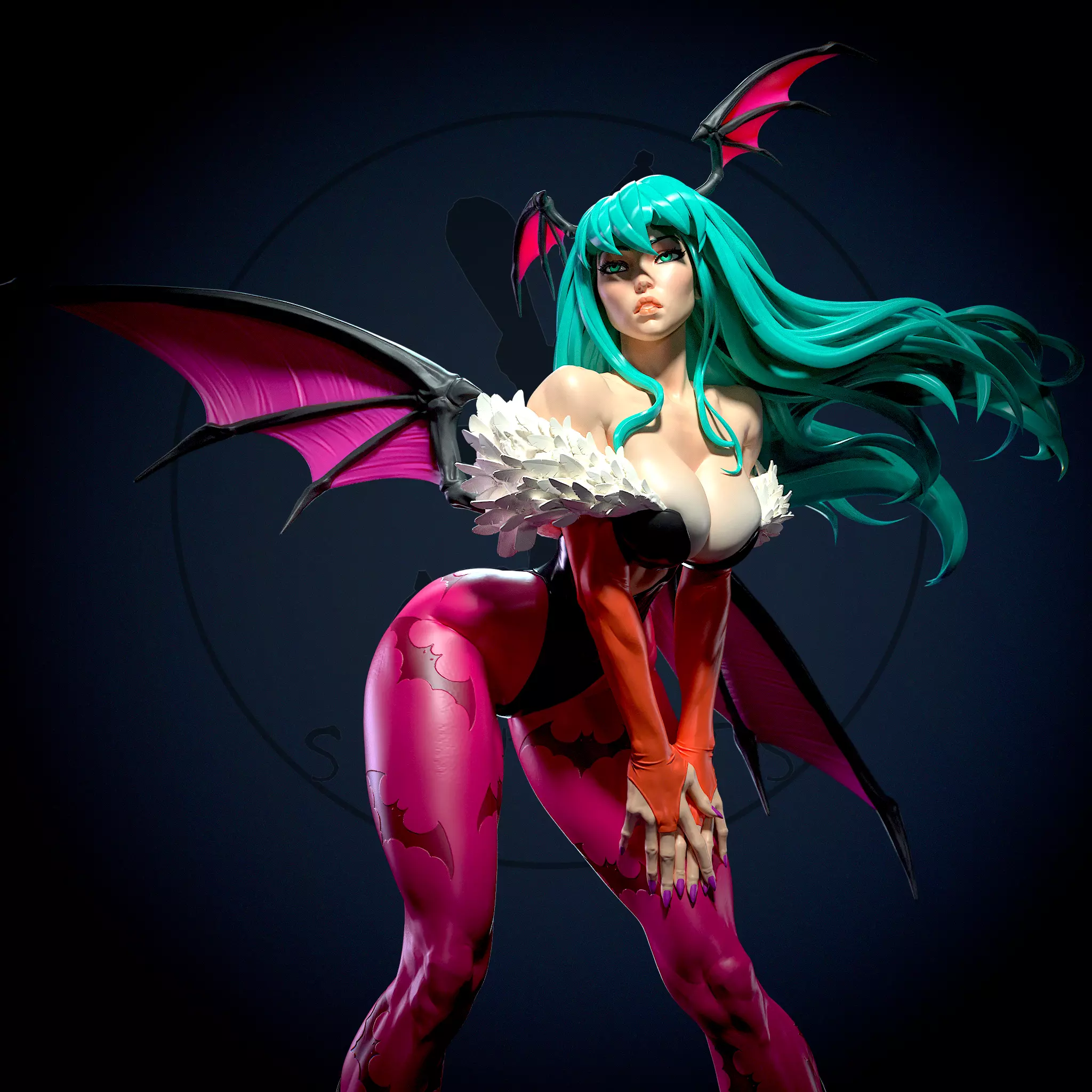 Morrigan with NSFW 3D print model_0
