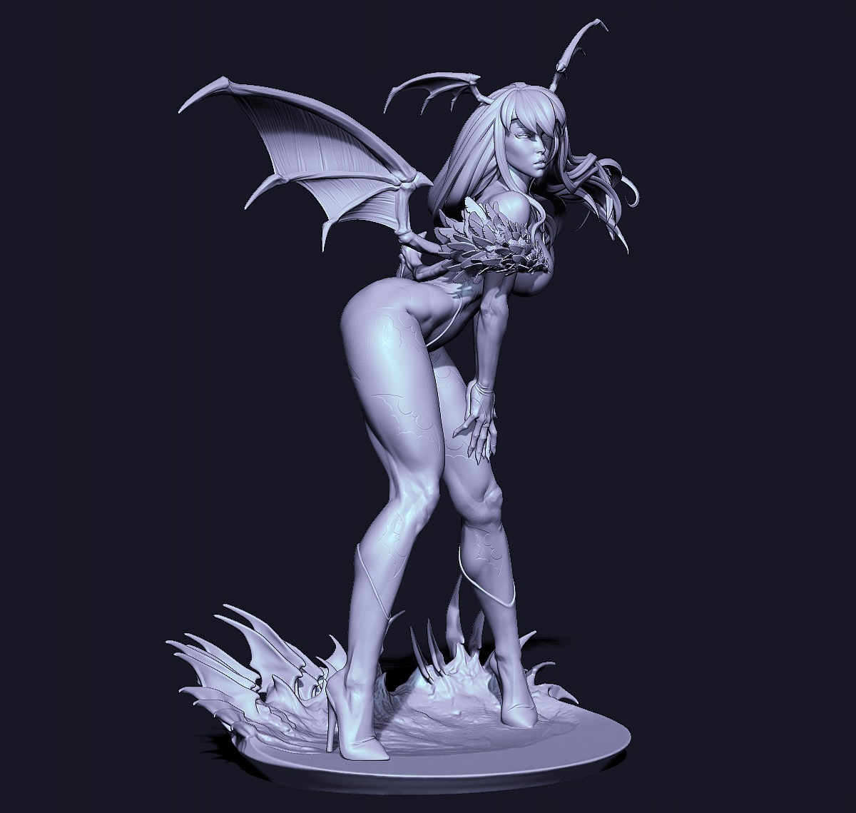 Morrigan with NSFW 3D print model_10