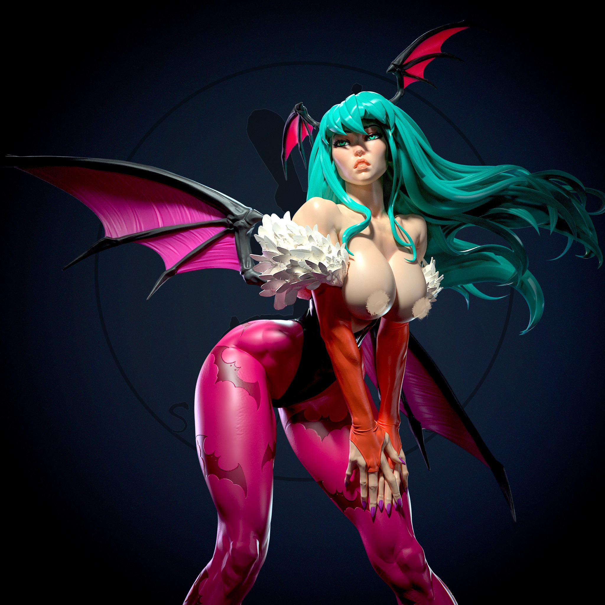 Morrigan with NSFW 3D print model_8
