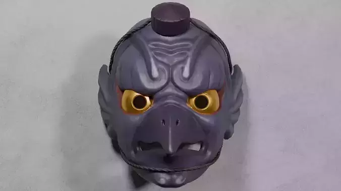 Karasu tengu mask  japanese theatre Noh 3D model 3D model