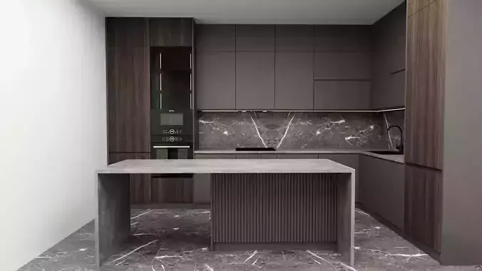 Detailed 3D Kitchen Scene