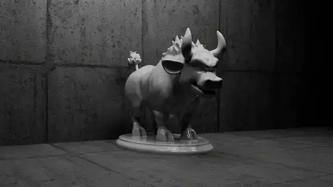Cartoon bull 3D print model