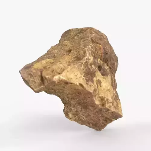 Photorealistic 3D scan of rock stone Low-poly 3D model