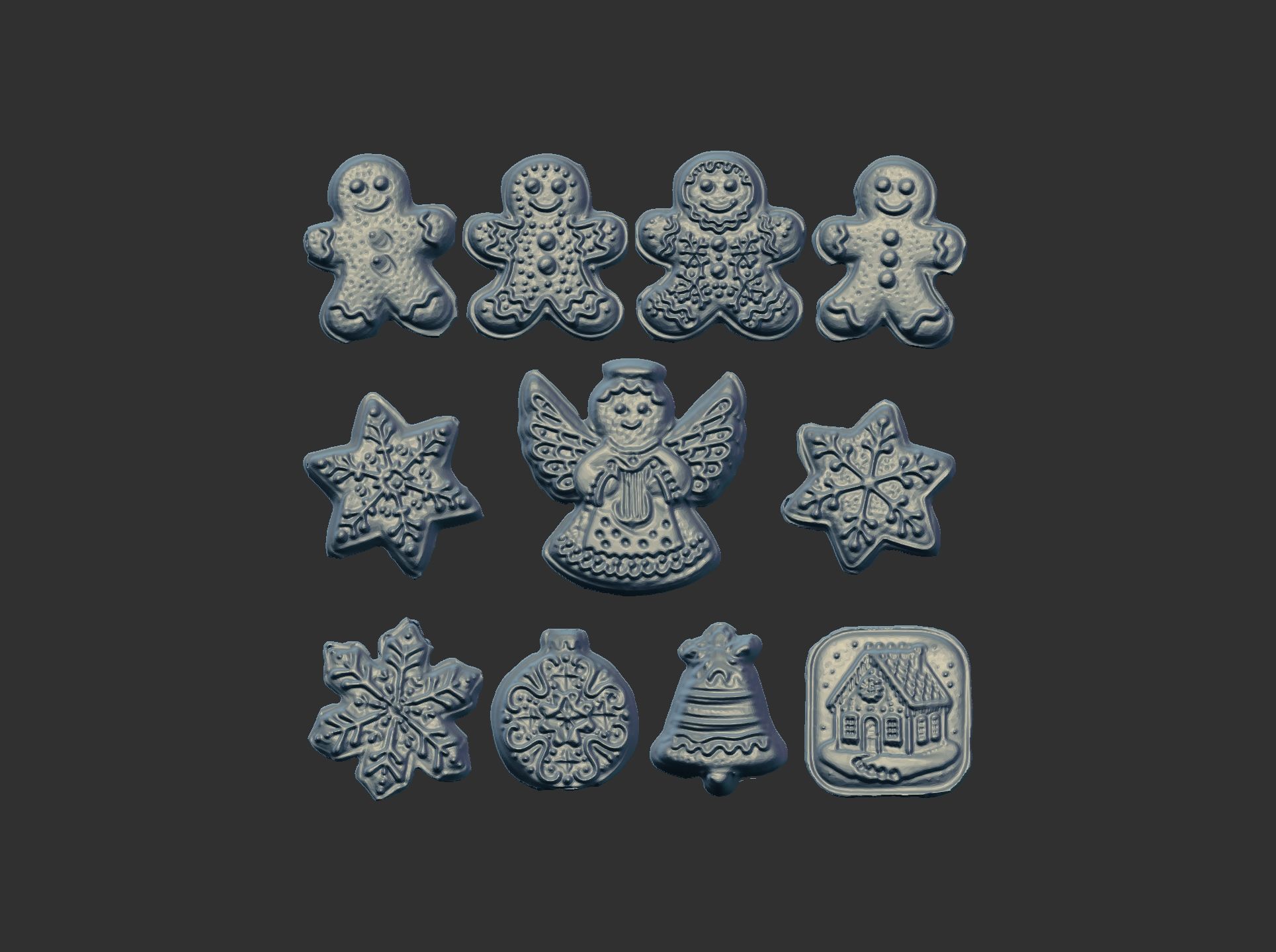 christmas treedecor baserelife  3D print model_3