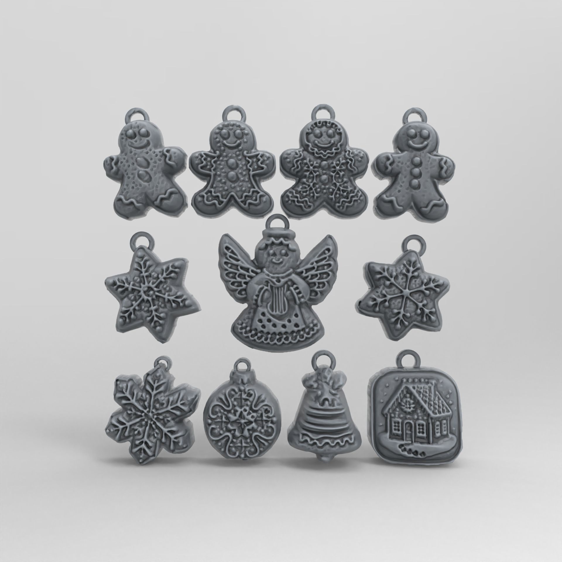 christmas treedecor baserelife  3D print model_2