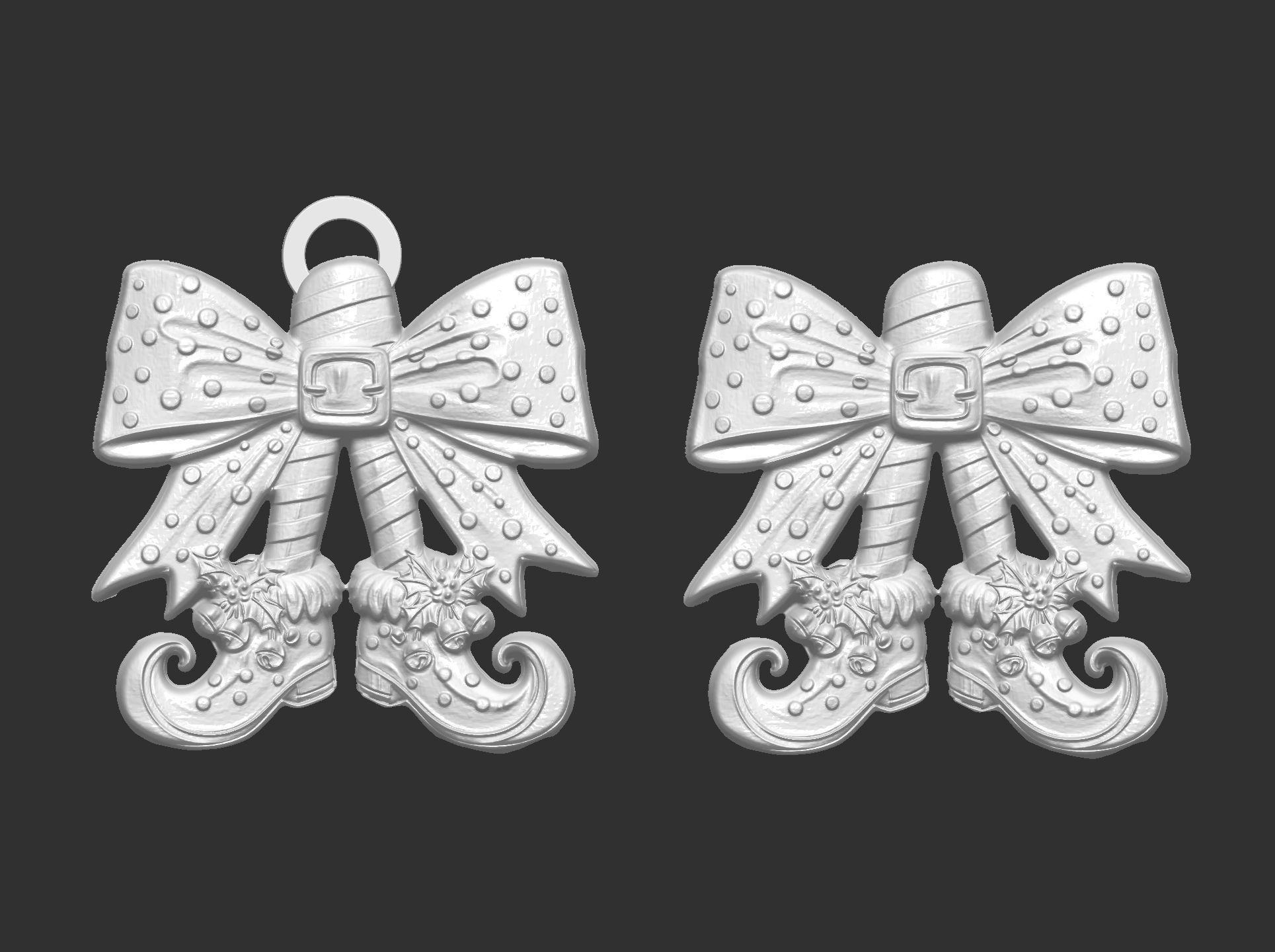 christmas tree shoe decor  3D print model_7