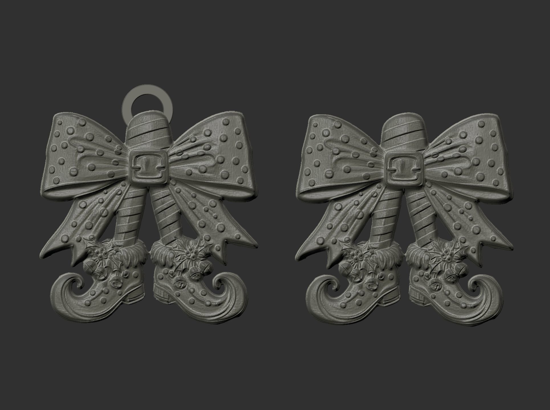 christmas tree shoe decor  3D print model_3