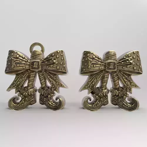 christmas tree shoe decor  3D print model